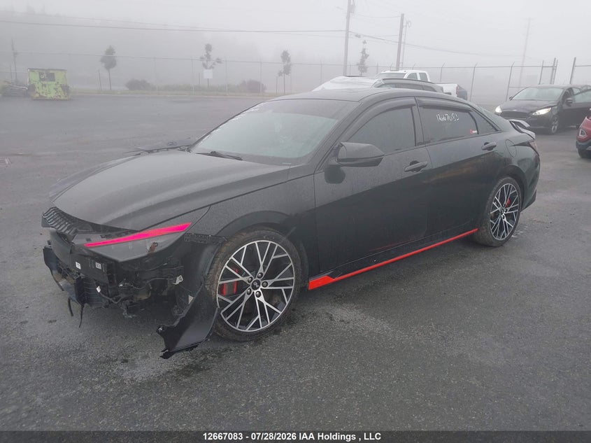 Vin: kmhlw4ak1nu003018, lot: 3069843, hyundai elantra n 20222