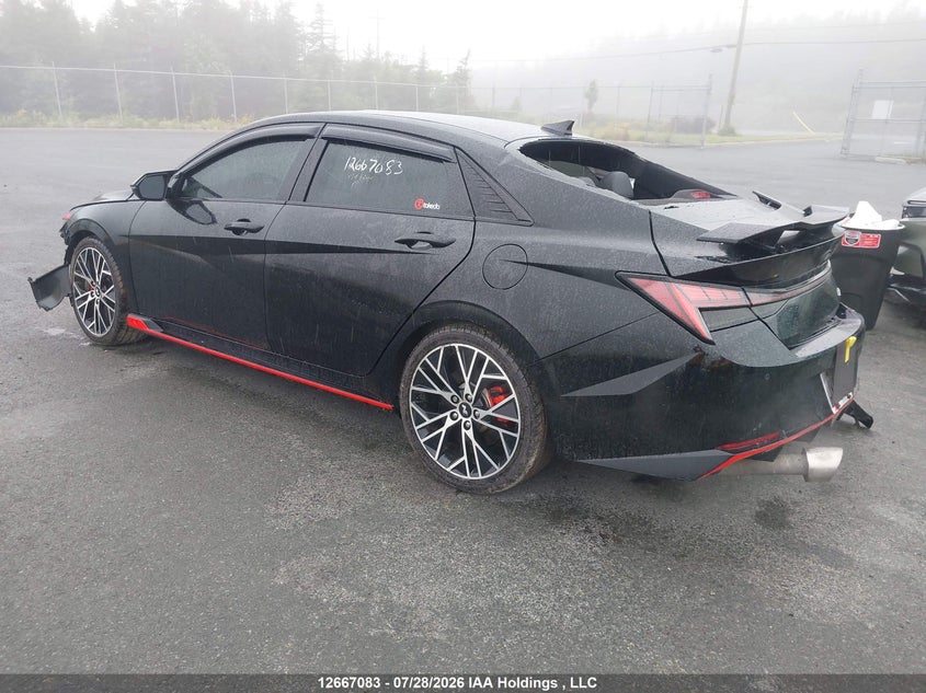 Vin: kmhlw4ak1nu003018, lot: 3069843, hyundai elantra n 20223