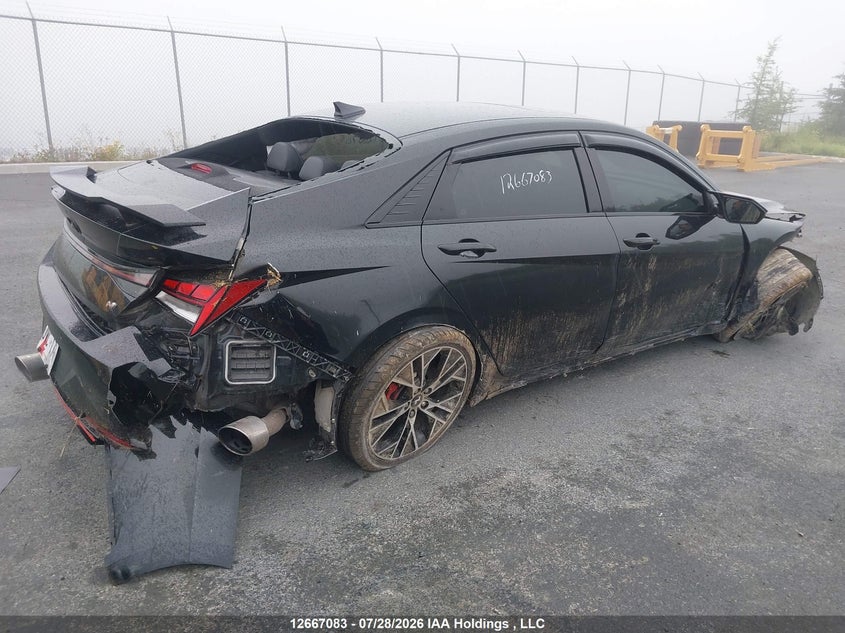 Vin: kmhlw4ak1nu003018, lot: 3069843, hyundai elantra n 20224