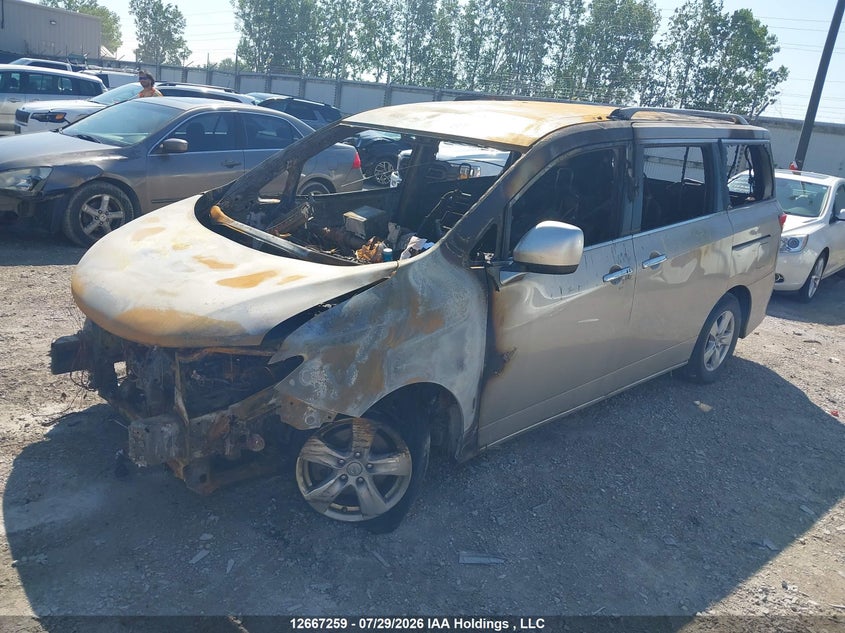 2011 Nissan Quest, Пожар (салон), IAAI, VIN JN8AE2KP0B9000143 — фото 2