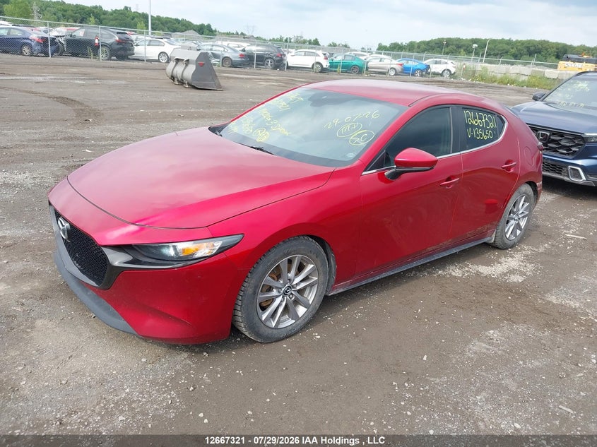 Vin: jm1bpak78k1135650, lot: 3070085, mazda 3 sport 20192
