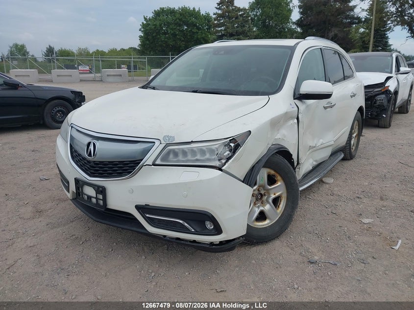 2016 Acura MDX, Левый бок, IAAI, VIN 5FRYD4H89GB504632 — фото 2