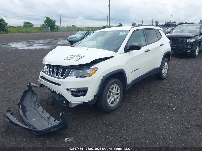 2018 Jeep Compass, Удар спереди, IAAI, VIN 3C4NJDAB3JT111897 — фото 2