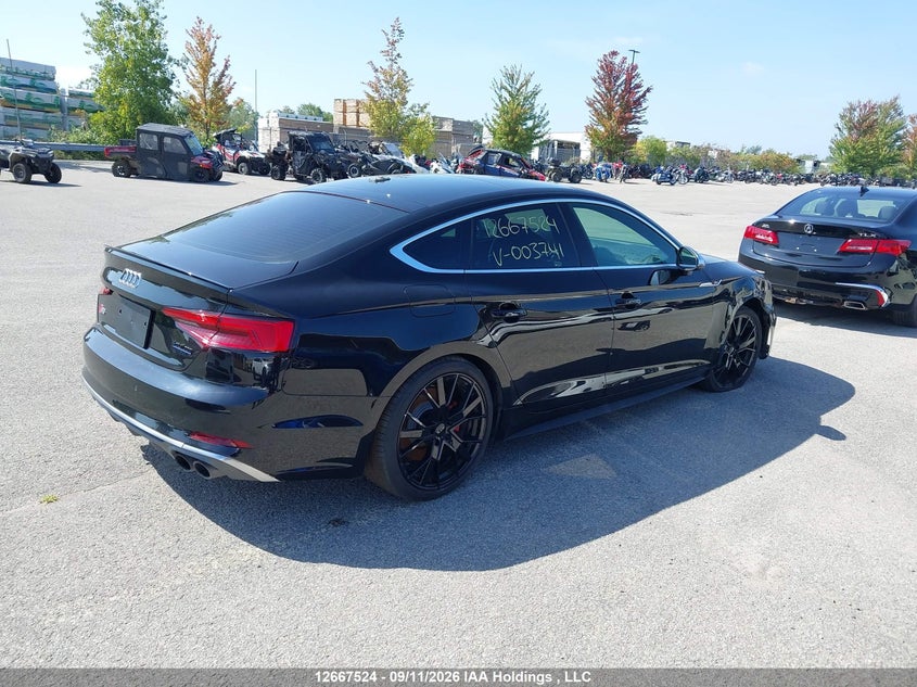 Vin: wauc4cf52ja003741, lot: 3070303, audi s5 3.0t technik 20184