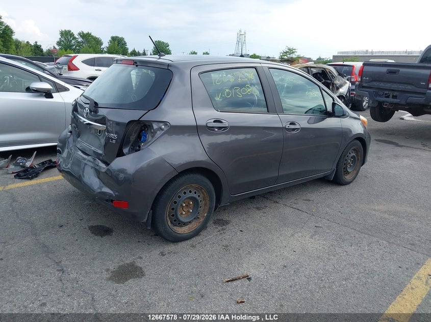 Vin: vnkktud35ea013086, lot: 3070357, toyota yaris 20144