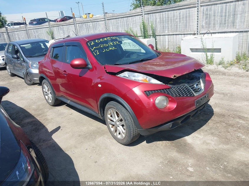 2013 Nissan Juke S/Sv/Sl, Удар спереди, IAAI, VIN JN8AF5MR5DT201832