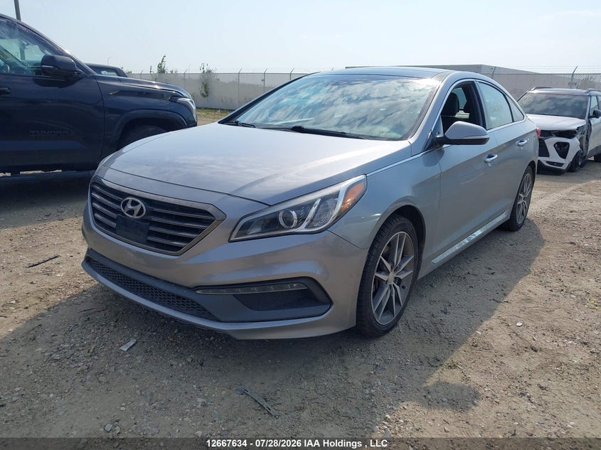 2016 Hyundai Sonata, Пошкодження КПП, IAAI, VIN 5NPE34ABXGH350222 — фото 2