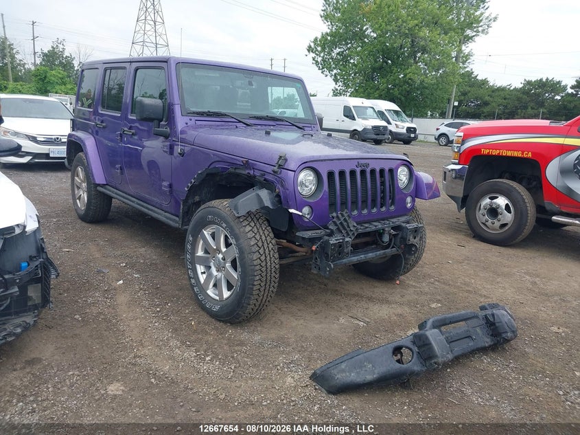 2017 Jeep Wrangler Unlimited Sahara, Удар спереду, IAAI, VIN 1C4BJWEG8HL601665