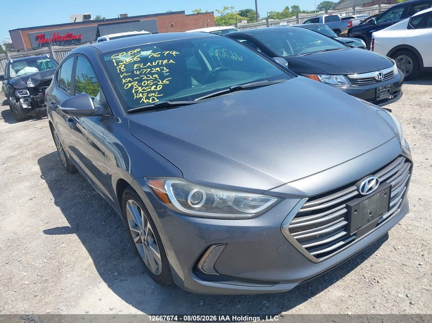 Vin: kmhd84lf2ju477293, lot: 3070453, hyundai elantra gls 2018 img_1
