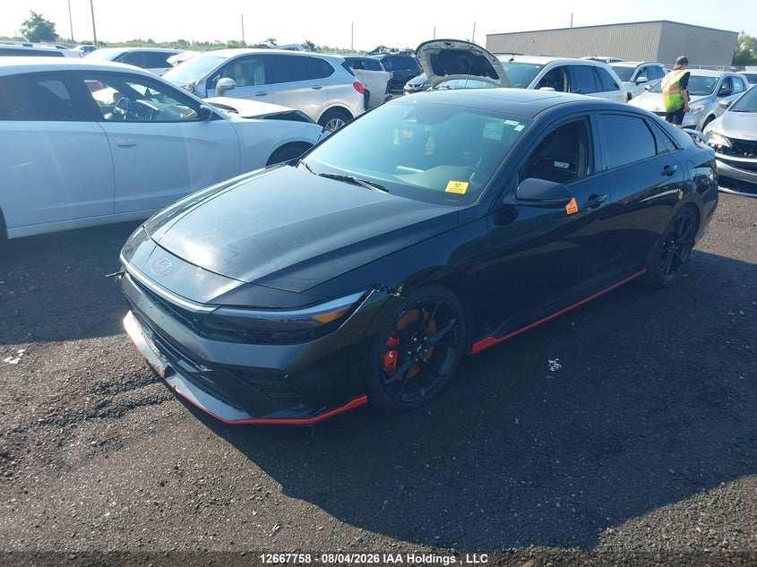 Vin: kmhlw4dk7ru019936, lot: 3070537, hyundai elantra n 20242