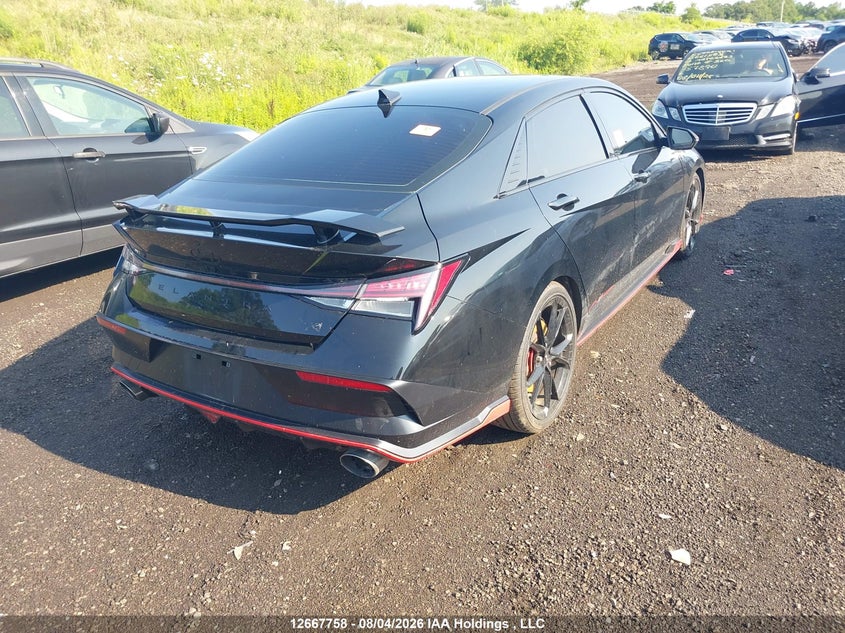 Vin: kmhlw4dk7ru019936, lot: 3070537, hyundai elantra n 20244