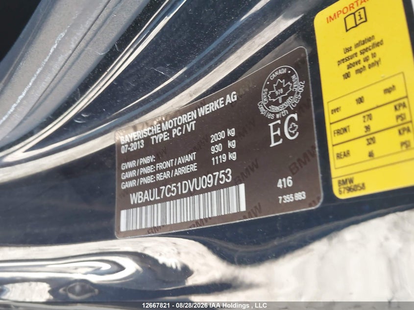 2013 BMW 1 SERIES CABRIO 3.0L I-6 DOHC, VVT, 230HP