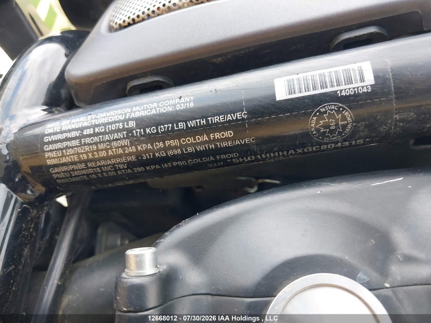 2016 HARLEY-DAVIDSON NIGHT ROD SPECIAL MOTO 2