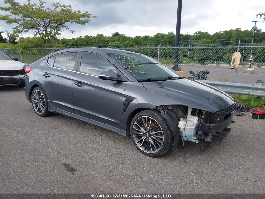 Vin: kmhd04lb4ju716623, lot: 3070957, hyundai elantra sport 2018 img_1