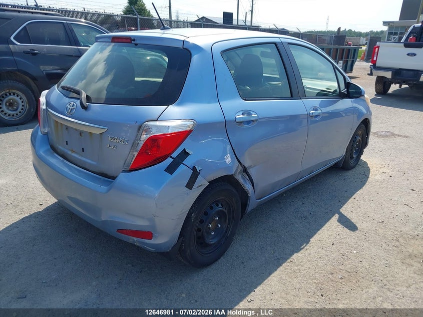 Vin: jtdktud36cd523693, lot: 3070961, toyota yaris le 20124
