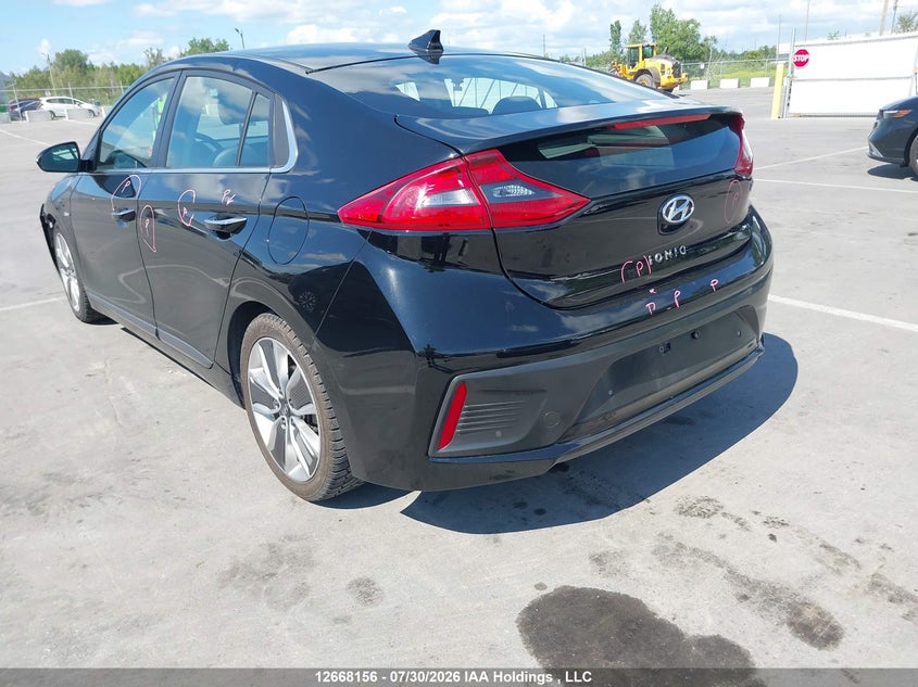 Vin: kmhc05lc6ju069927, lot: 3070982, hyundai ioniq hybrid limited 20183