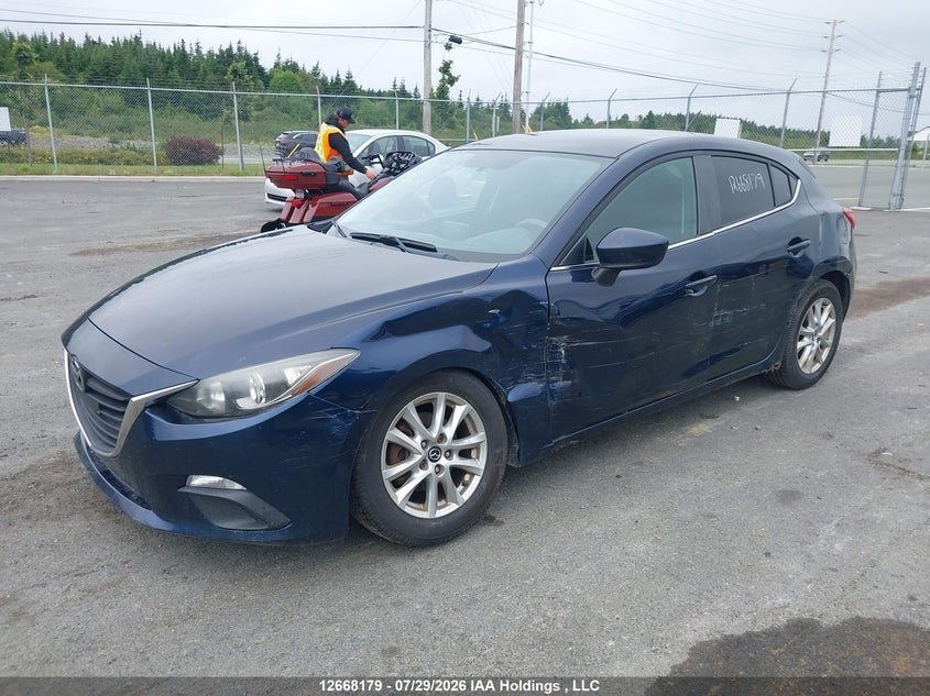 Vin: jm1bm1l71e1153550, lot: 3071010, mazda 3 touring 20142