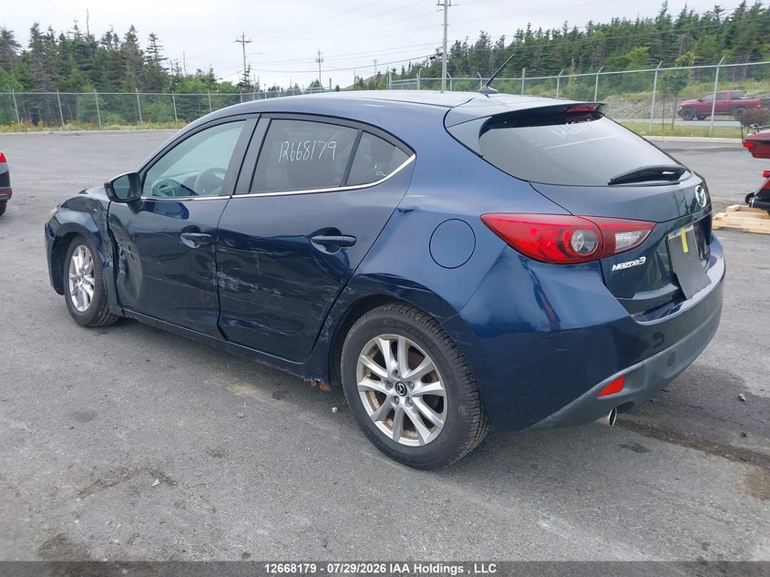Vin: jm1bm1l71e1153550, lot: 3071010, mazda 3 touring 20143