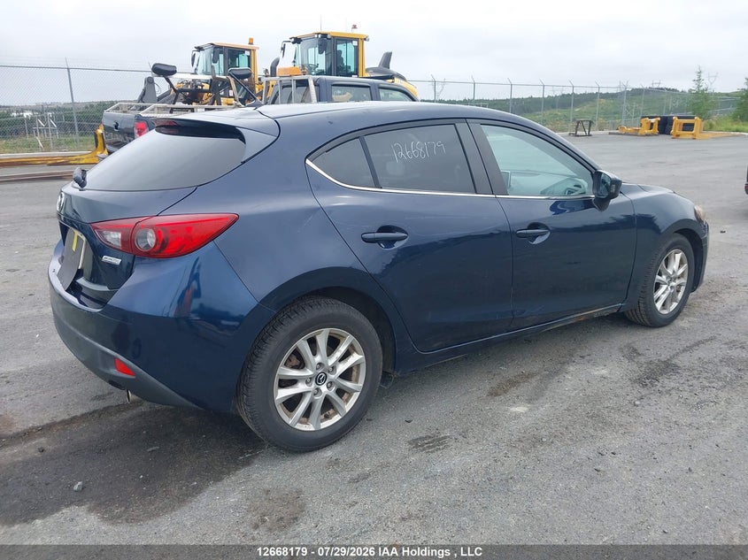 Vin: jm1bm1l71e1153550, lot: 3071010, mazda 3 touring 20144