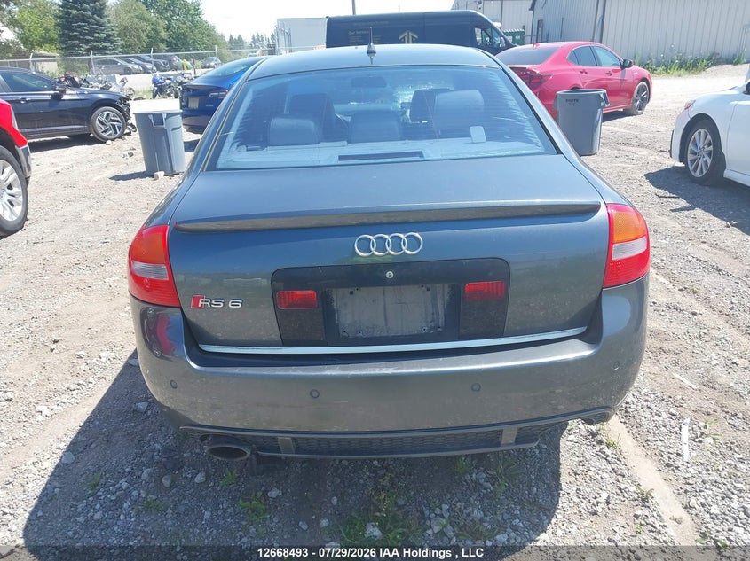 2004 AUDI RS6 SEDAN 4.2L V-8 DOHC, VVT, TURBO, 450HP
