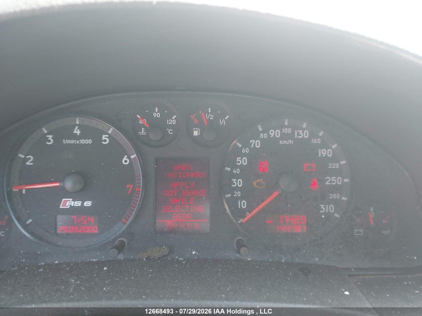 2004 AUDI RS6 SEDAN 4.2L V-8 DOHC, VVT, TURBO, 450HP