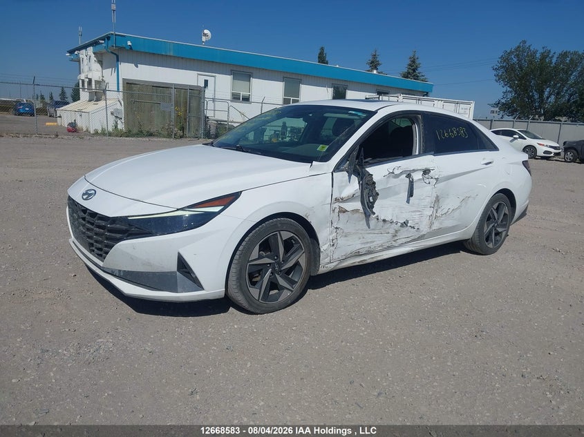 2021 Hyundai Elantra Ultimate Ivt With Tech Package, Левый бок, IAAI, VIN KMHLN4AG2MU167374 — фото 2