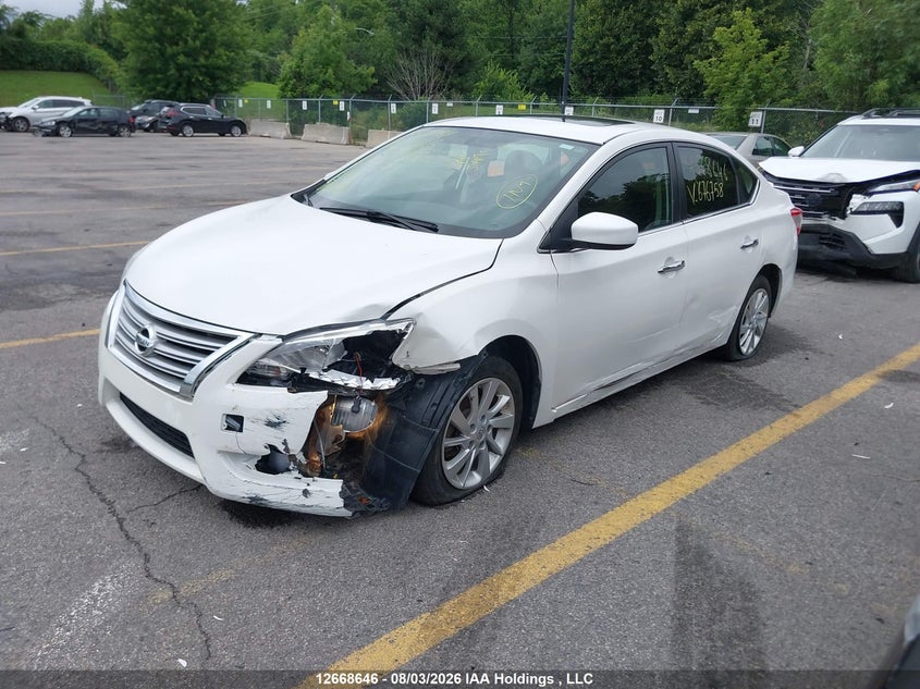 2015 Nissan Sentra, Удар спереди, IAAI, VIN 3N1AB7AP4FL676758 — фото 2