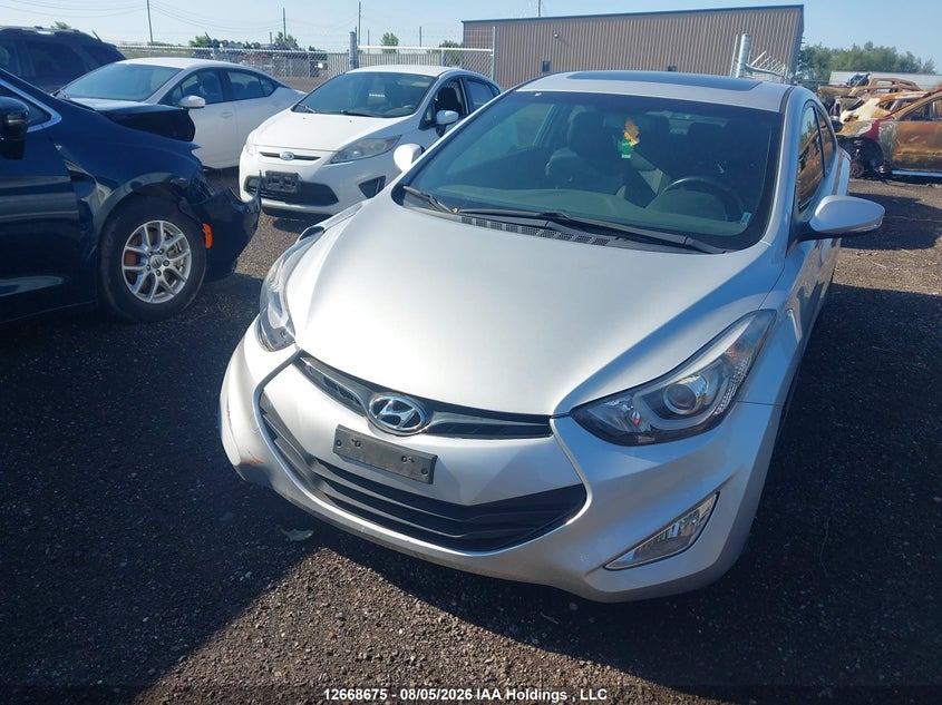 2014 Hyundai Elantra Coupe Gs/Se, Правый бок, IAAI, VIN KMHDH6AH2EU027505 — фото 2