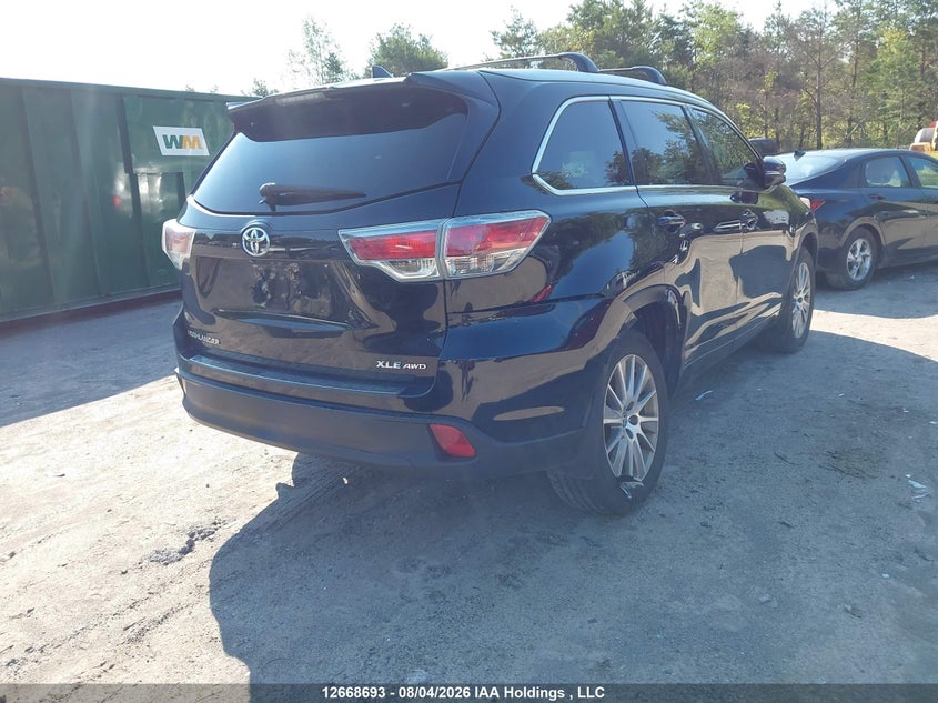 Vin: 5tdjkrfh1gs501714, lot: 3071544, toyota highlander xle 20164