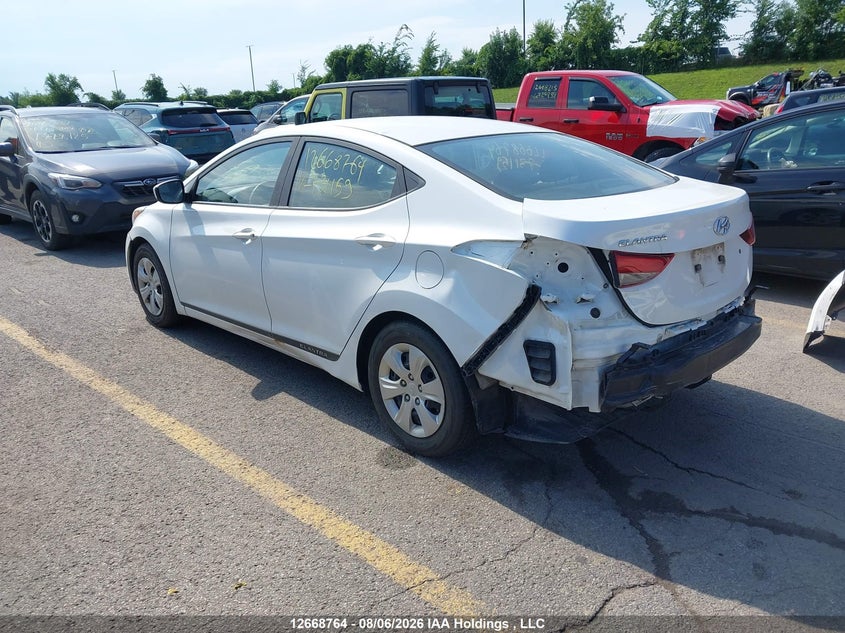 Vin: 5npdh4ae7gh731159, lot: 3071617, hyundai elantra l+ 20163