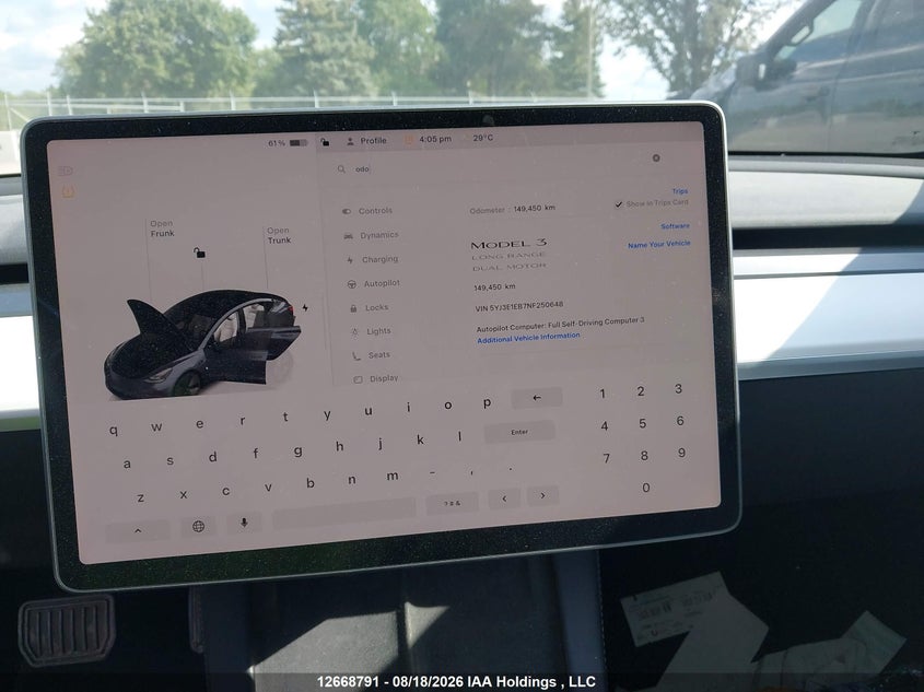 2022 TESLA MODEL 3 SEDAN ELECTRIC