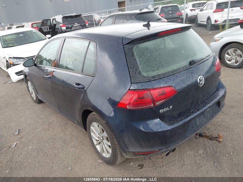 Vin: 3vw217au4hm014277, lot: 3071722, volkswagen golf 1.8 tsi comfortline/1.8 tsi highline/1.8 tsi trendline 20173