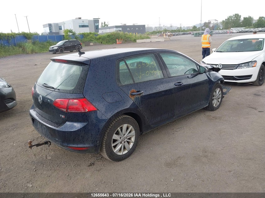 Vin: 3vw217au4hm014277, lot: 3071722, volkswagen golf 1.8 tsi comfortline/1.8 tsi highline/1.8 tsi trendline 20174