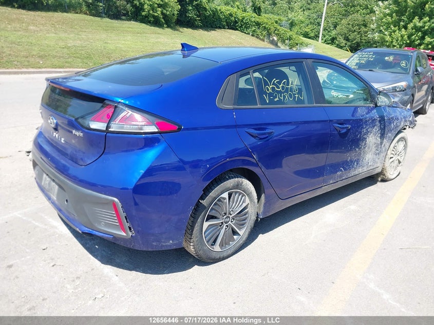 Vin: kmhc65ld4mu248074, lot: 3071737, hyundai ioniq plug-in hybrid preferred 20214