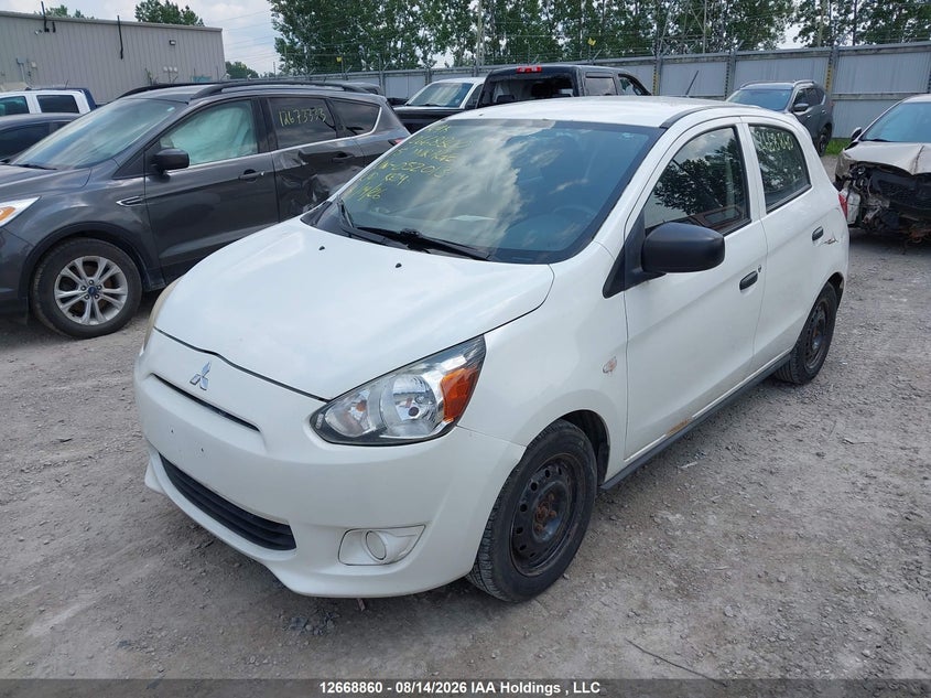 2015 Mitsubishi Mirage, Лівий бік, IAAI, VIN ML32A3HJ1FH052013 — фото 2