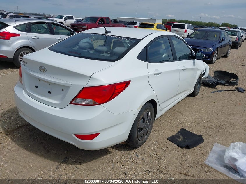 Vin: kmhct4ae7gu999236, lot: 3071871, hyundai accent se 20164