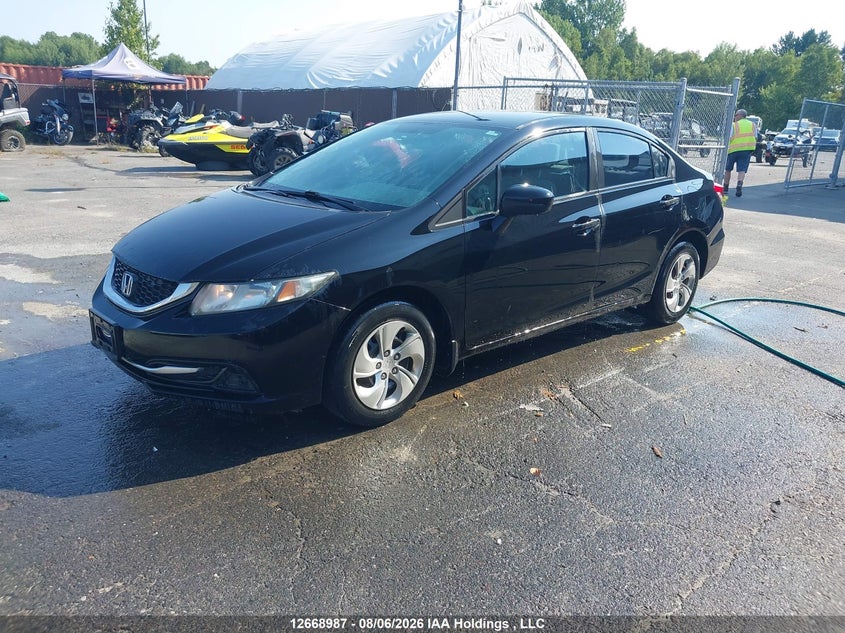 2014 Honda Civic, Rear, IAAI, VIN 2HGFB2F49EH028460 — photo 2