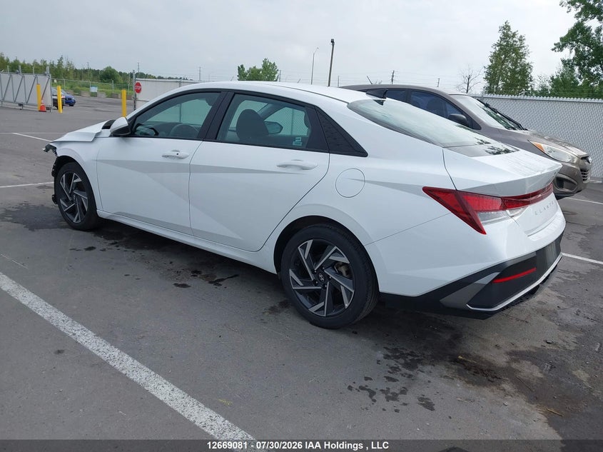 Vin: kmhlm4dg2su009807, lot: 3071971, hyundai elantra sel sport 20253