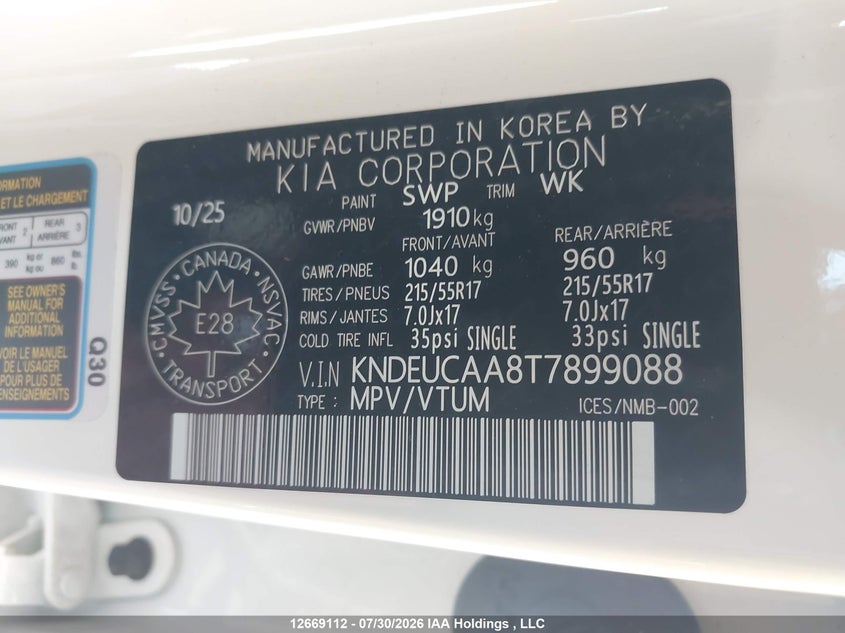2026 KIA SELTOS SPORT UTILITY VEHICLE 2.0L I-4 DOHC, VVT, 146HP