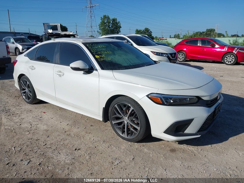 2022 Honda Civic Touring, Крыша, IAAI, VIN 2HGFE1F95NH003682