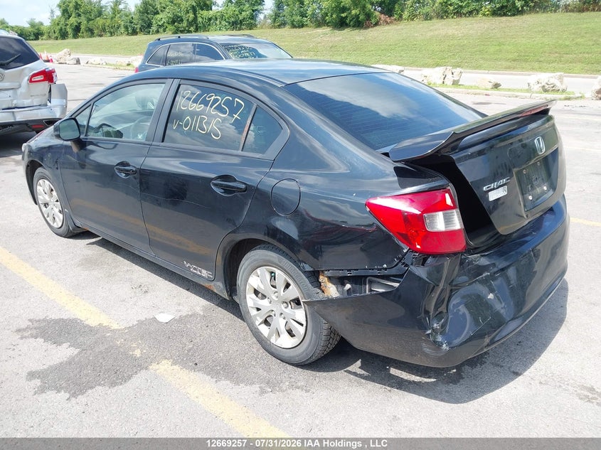 Vin: 2hgfb2e54ch011315, lot: 3072158, honda civic 20123