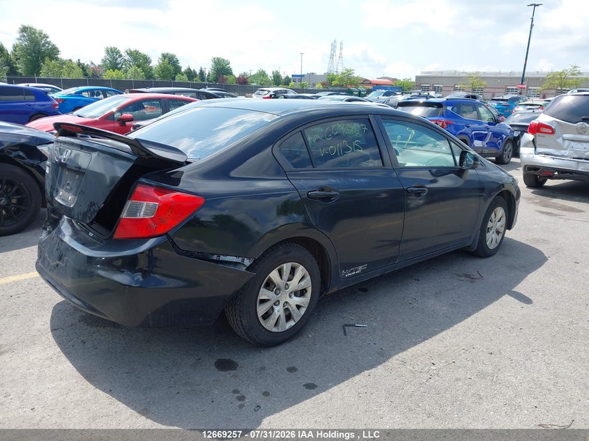 Vin: 2hgfb2e54ch011315, lot: 3072158, honda civic 20124