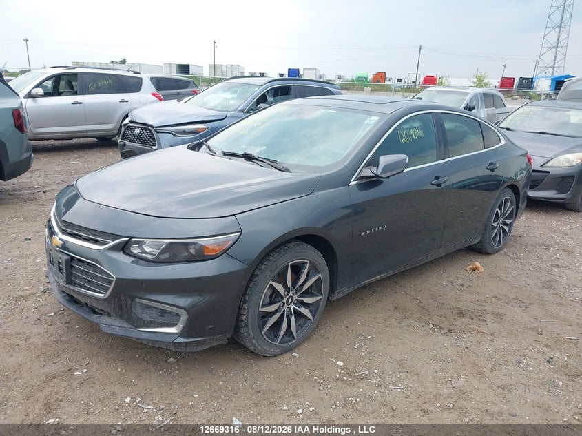 2018 Chevrolet Malibu Lt, Right Side, IAAI, VIN 1G1ZD5STXJF170051 — photo 2