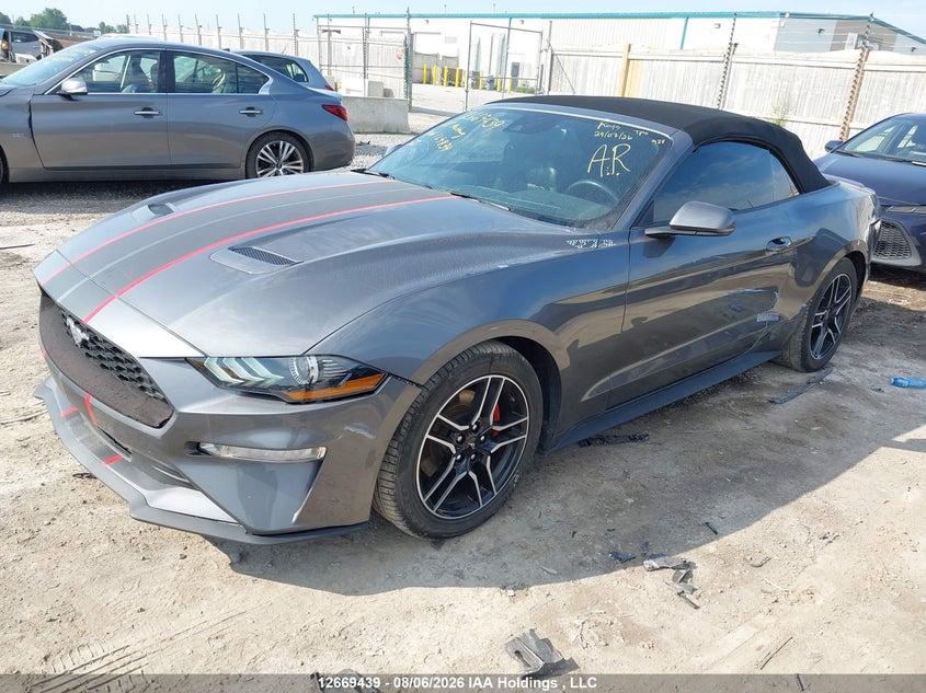 Vin: 1fatp8uh4m5129834, lot: 3072347, ford mustang convertible 20212