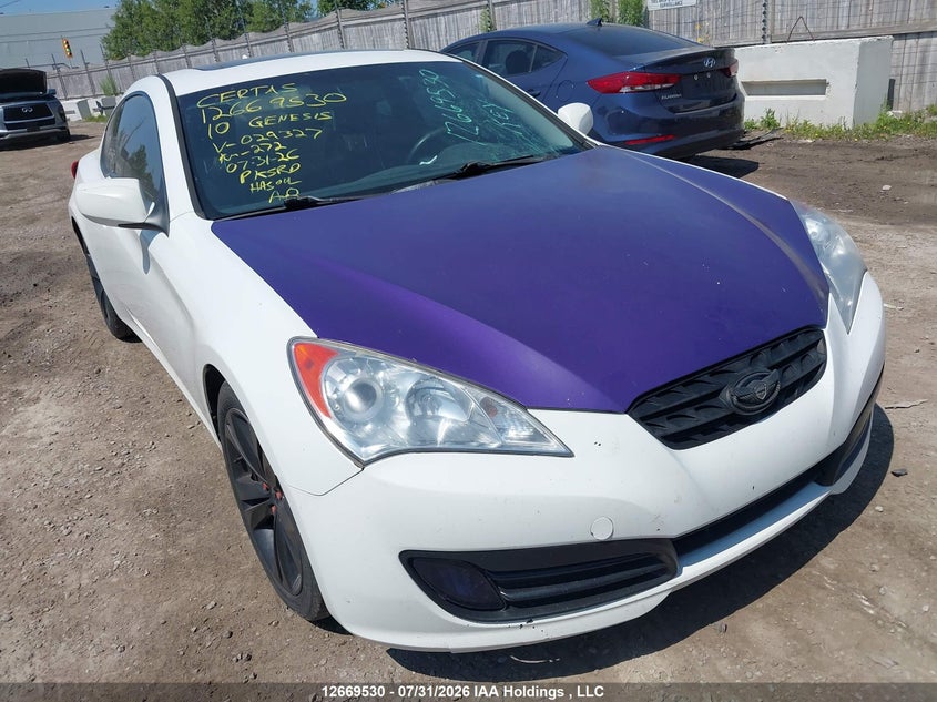 2010 Hyundai Genesis Coupe 2.0T, Rear, IAAI, VIN KMHHT6KD6AU029327