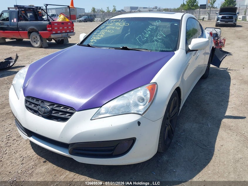 Vin: kmhht6kd6au029327, lot: 3072443, hyundai genesis coupe 2.0t 20102