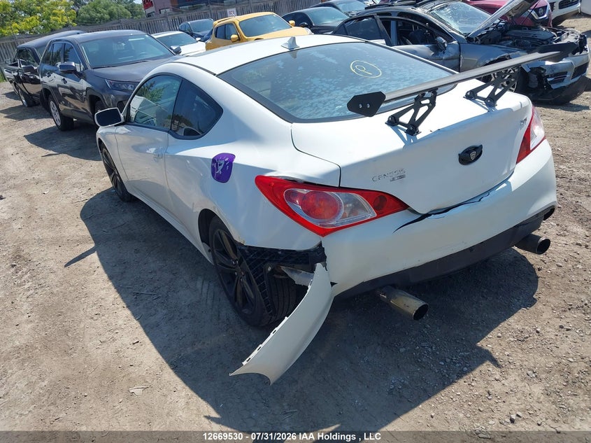 Vin: kmhht6kd6au029327, lot: 3072443, hyundai genesis coupe 2.0t 20103