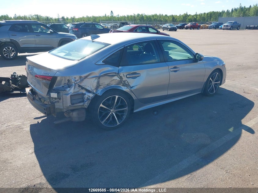 Vin: 2hgfe1f96nh005652, lot: 3072498, honda civic touring 20224