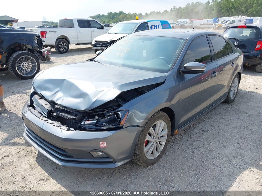 2015 Volkswagen Jetta, Удар спереду, IAAI, VIN 3VWD07AJ7FM345028 — фото 2