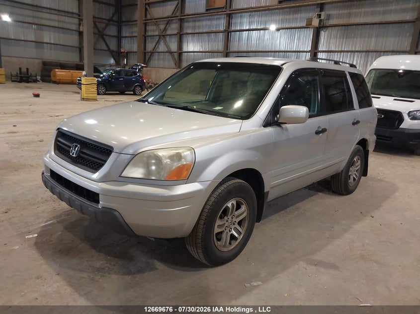 2003 Honda Pilot, Правый бок, IAAI, VIN 2HKYF18463H005418 — фото 2